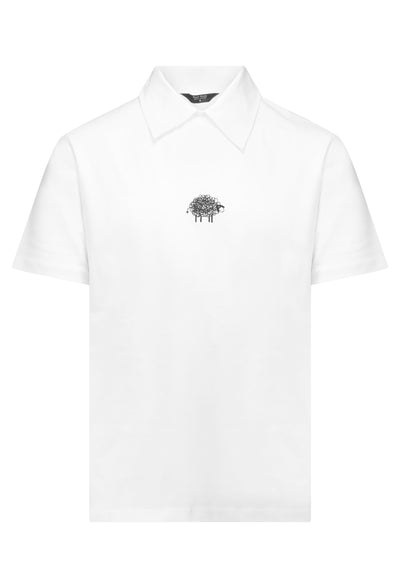 חולצת Black Sheep- קצרה לבנה יוניסקס