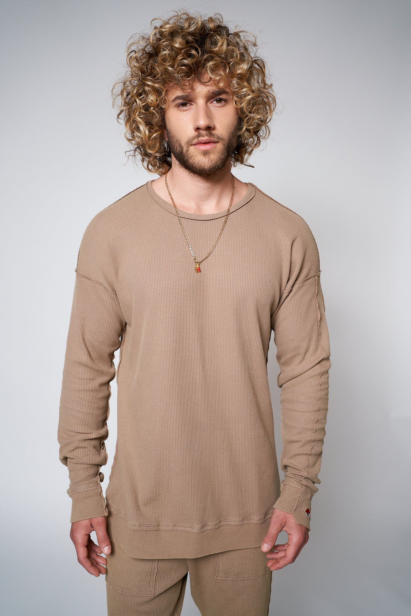 חולצת וואפל לגברים MARTIAN BROWN